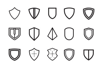 Simple Shield Icon Ultra Minimalist Style