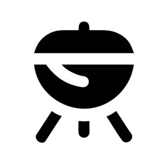 grill glyph  flat vector icon