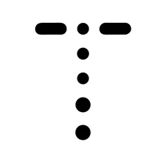 grip dots vertical glyph flat vector icon