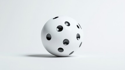 Abstract white sphere with black holes
