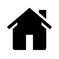 house day glyph flat vector icon