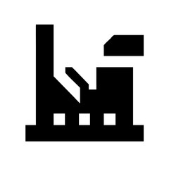 industry alt glyph  flat vector icon