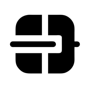 interlining glyph  flat vector icon