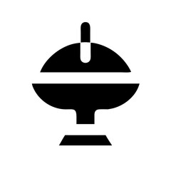 lamp glyph flat vector icon