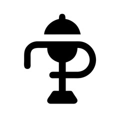 lamp glyph flat vector icon