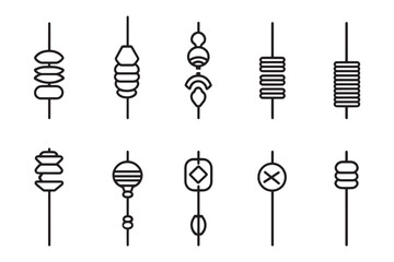 Shopping bag icon minimalist line design