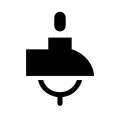 Obraz premium lamp glyph flat vector icon