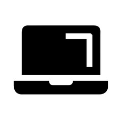 laptop glyph  flat vector icon