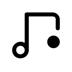 list music glyph flat vector icon