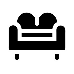 loveseat glyph flat vector icon
