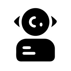 low vision glyph flat vector icon