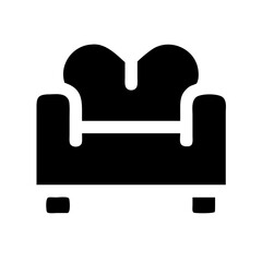 loveseat glyph flat vector icon