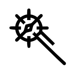 mace glyph flat vector icon