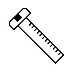 meter bolt glyph flat vector icon