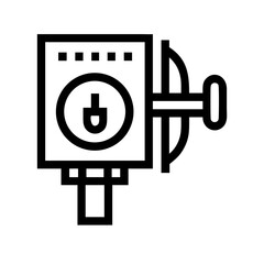 meter fire glyph flat vector icon