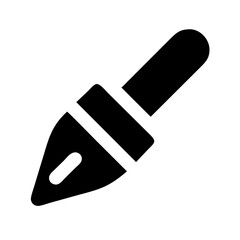 paintbrush pencil glyph flat vector icon
