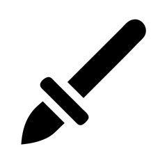paintbrush pencil glyph flat vector icon