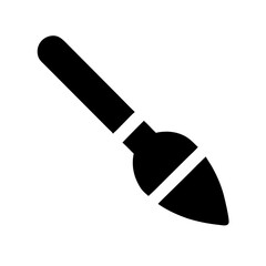 paintbrush pencil glyph flat vector icon