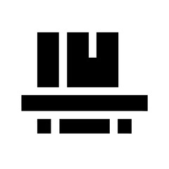 pallet glyph flat vector icon