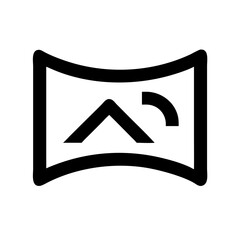 panorama glyph flat vector icon