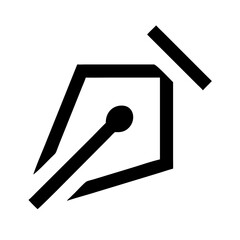 pen slash glyph flat vector icon
