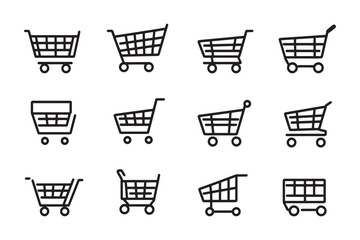 Minimalist line art of shipping box