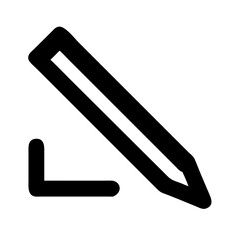 pencil slash glyph flat vector icon