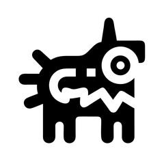 pi ata glyph flat vector icon