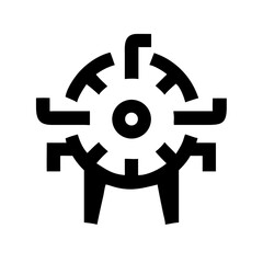 pi ata glyph  flat vector icon