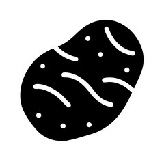 potato glyph  flat vector icon