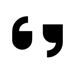 quote right glyph  flat vector icon