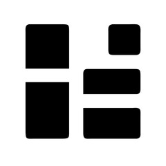 rectangles mixed glyph  flat vector icon