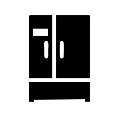 refrigerator glyph flat vector icon