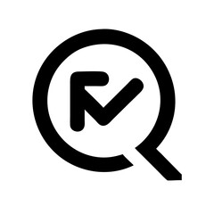 registered glyph  flat vector icon