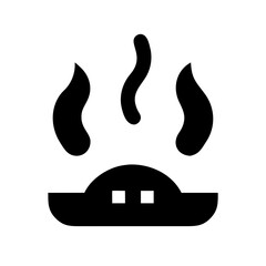 sax hot glyph flat vector icon