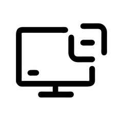screencast glyph flat vector icon