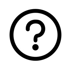 seal question glyph  flat vector icon