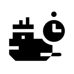 shipping fast glyph flat vector icon