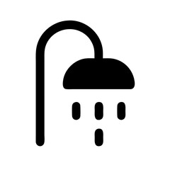 shower down glyph  flat vector icon
