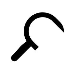 sickle glyph  flat vector icon