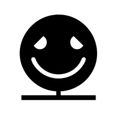 Fototapeta premium smile beam glyph flat vector icon