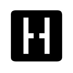 Fototapeta premium sliders h square glyph flat vector icon