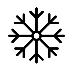 snowflake glyph  flat vector icon