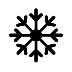 snowflake droplets glyph flat vector icon