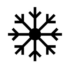 snowflake glyph flat vector icon