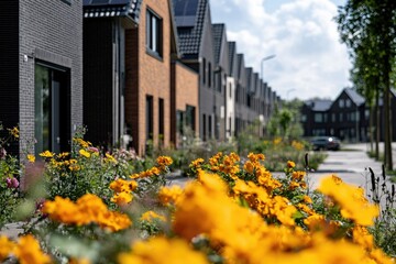 Modern European Homes with Bright Flowers