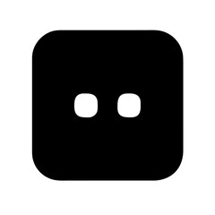 Naklejka premium square ellipsis vertical glyph flat vector icon