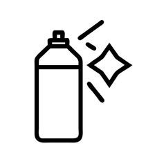 spray can sparkles glyph flat vector icon