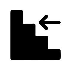 Obraz premium stairs glyph flat vector icon