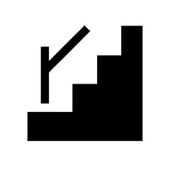 stairs glyph flat vector icon